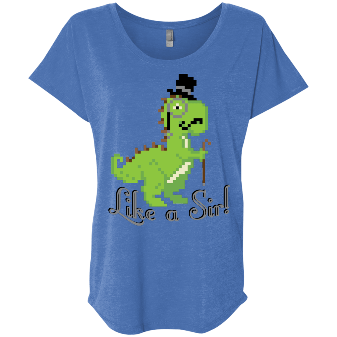 T-Shirts Vintage Royal / X-Small LikeASir T-Rex Triblend Dolman Sleeve