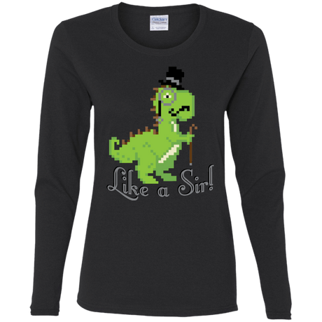 T-Shirts Black / S LikeASir T-Rex Women's Long Sleeve T-Shirt