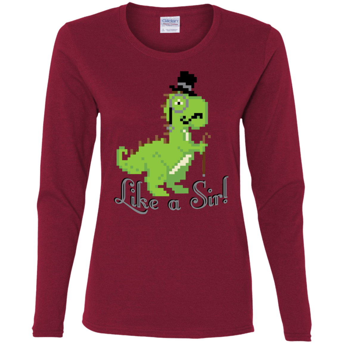 T-Shirts Cardinal / S LikeASir T-Rex Women's Long Sleeve T-Shirt