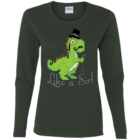 T-Shirts Forest / S LikeASir T-Rex Women's Long Sleeve T-Shirt