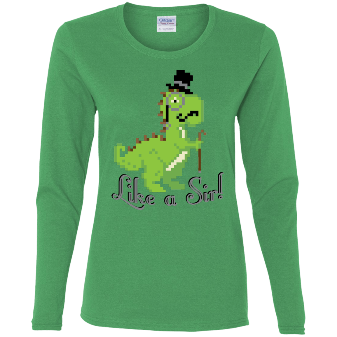 T-Shirts Irish Green / S LikeASir T-Rex Women's Long Sleeve T-Shirt