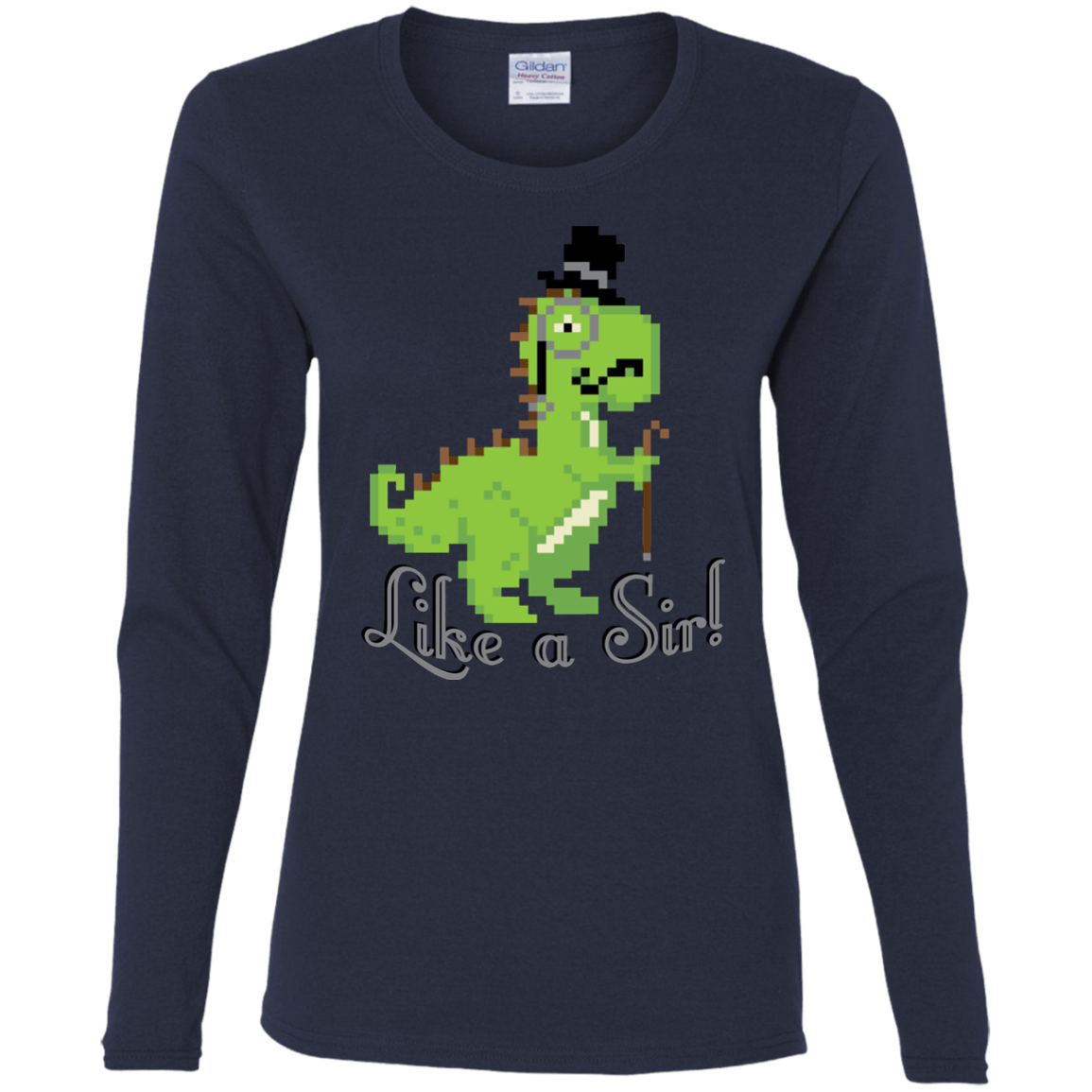 T-Shirts Navy / S LikeASir T-Rex Women's Long Sleeve T-Shirt