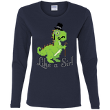 T-Shirts Navy / S LikeASir T-Rex Women's Long Sleeve T-Shirt