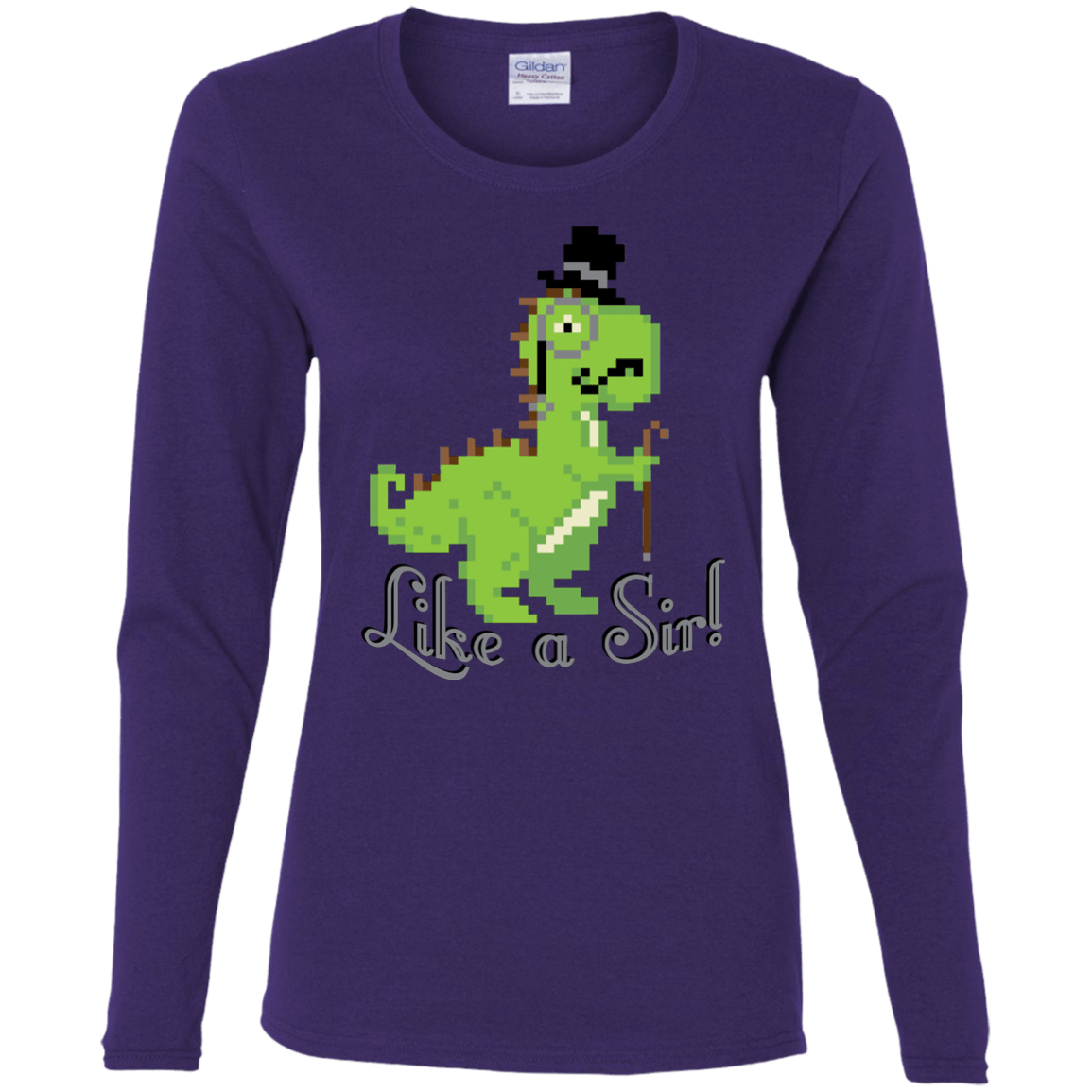 T-Shirts Purple / S LikeASir T-Rex Women's Long Sleeve T-Shirt