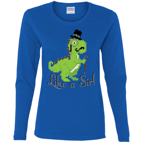 T-Shirts Royal / S LikeASir T-Rex Women's Long Sleeve T-Shirt
