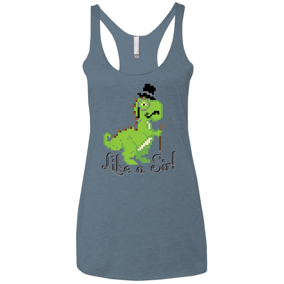 T-Shirts Indigo / X-Small LikeASir T-Rex Women's Triblend Racerback Tank