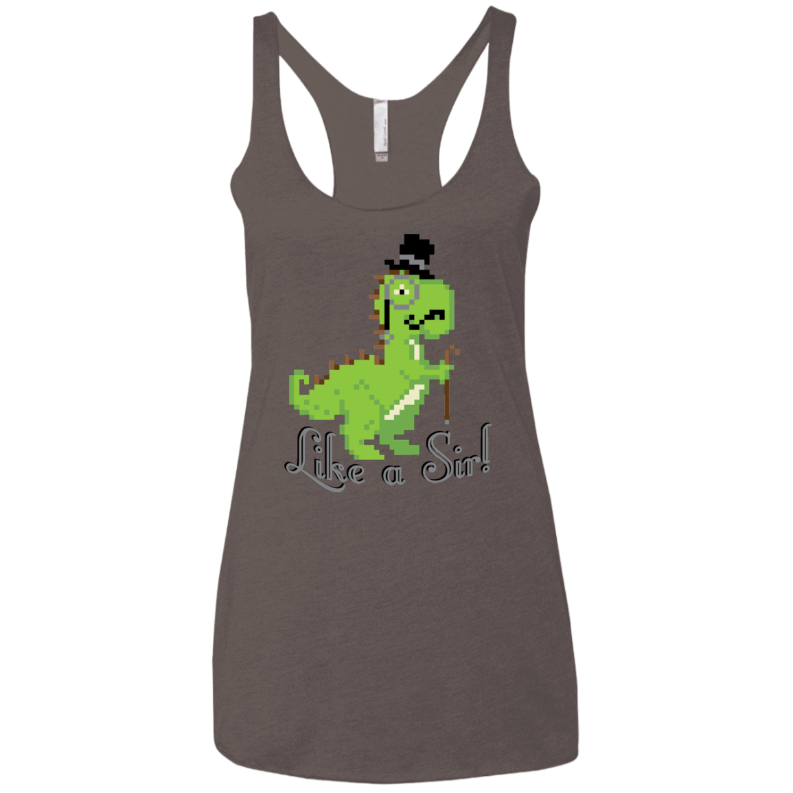 T-Shirts Macchiato / X-Small LikeASir T-Rex Women's Triblend Racerback Tank