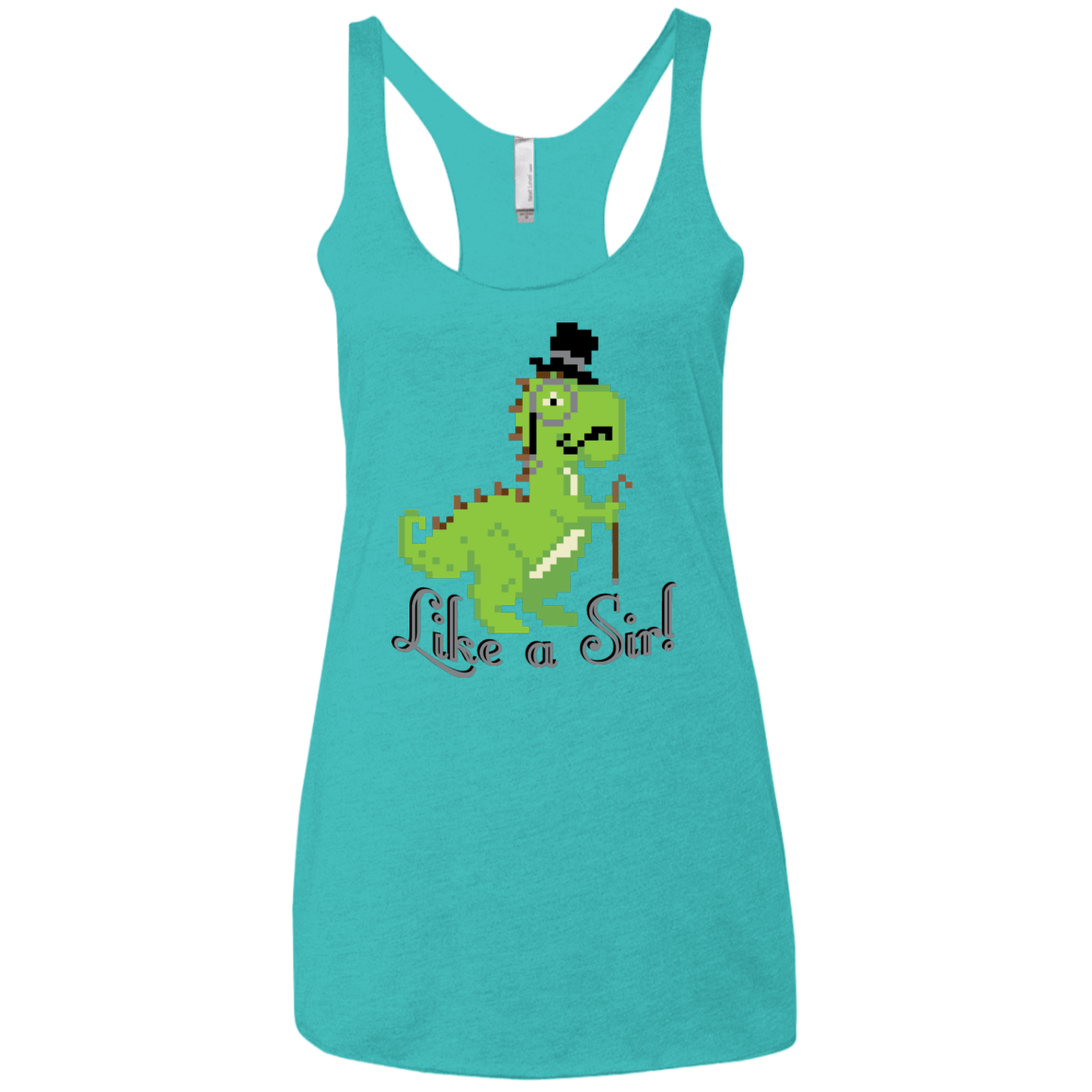 T-Shirts Tahiti Blue / X-Small LikeASir T-Rex Women's Triblend Racerback Tank