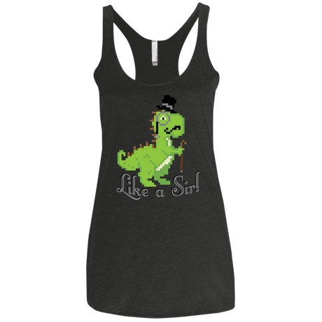 T-Shirts Vintage Black / X-Small LikeASir T-Rex Women's Triblend Racerback Tank