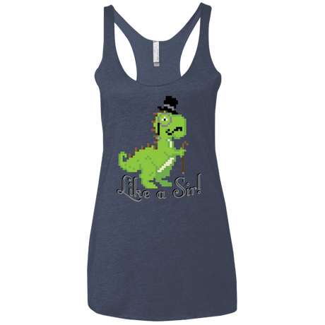 T-Shirts Vintage Navy / X-Small LikeASir T-Rex Women's Triblend Racerback Tank