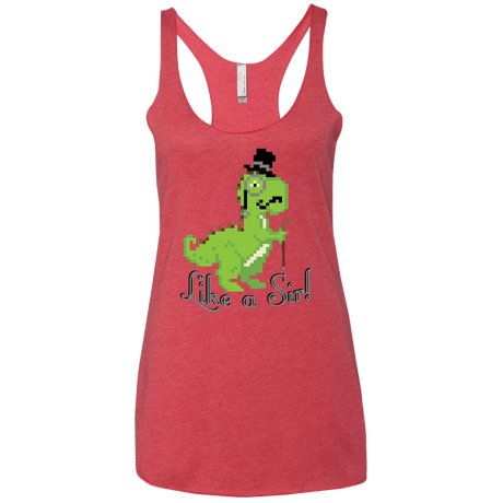 T-Shirts Vintage Red / X-Small LikeASir T-Rex Women's Triblend Racerback Tank