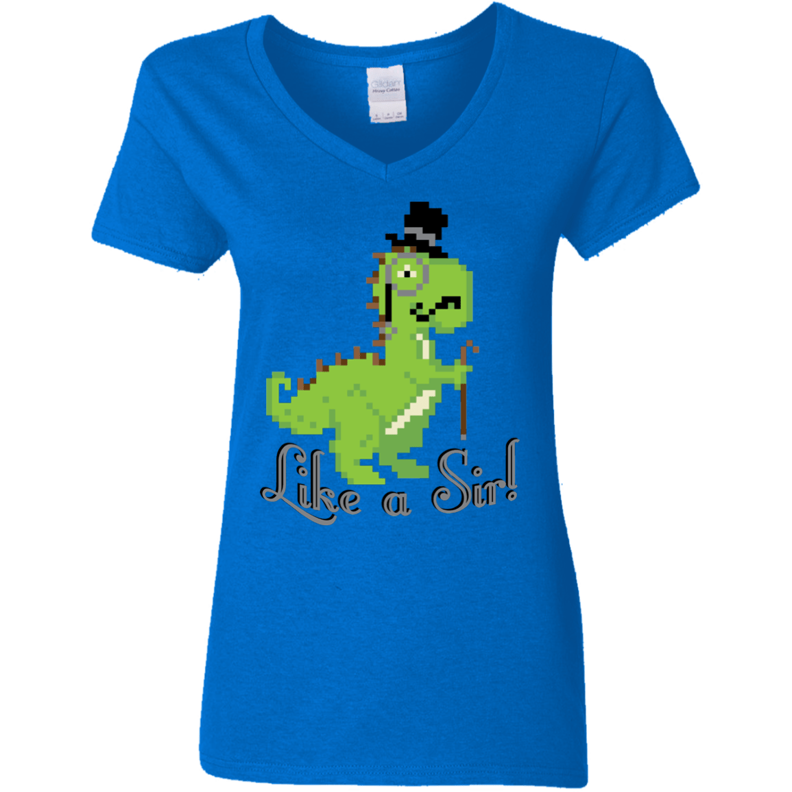 T-Shirts Royal / S LikeASir T-Rex Women's V-Neck T-Shirt