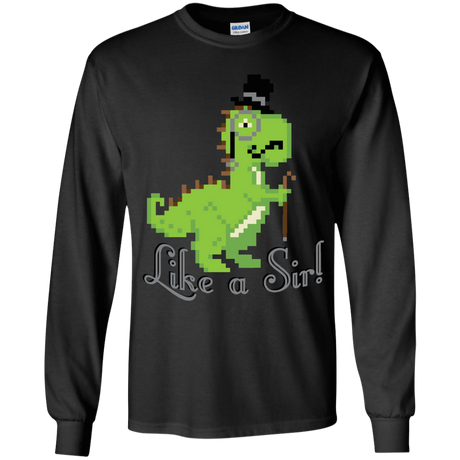 T-Shirts Black / YS LikeASir T-Rex Youth Long Sleeve T-Shirt