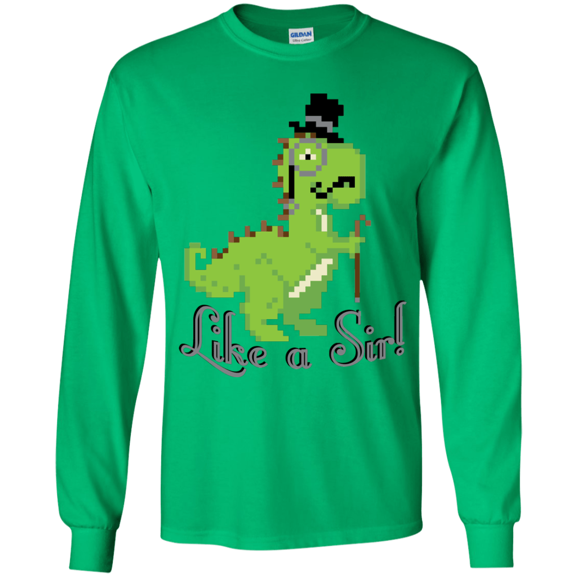 T-Shirts Irish Green / YS LikeASir T-Rex Youth Long Sleeve T-Shirt