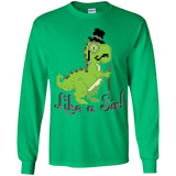 T-Shirts Irish Green / YS LikeASir T-Rex Youth Long Sleeve T-Shirt