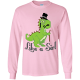 T-Shirts Light Pink / YS LikeASir T-Rex Youth Long Sleeve T-Shirt