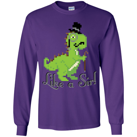 T-Shirts Purple / YS LikeASir T-Rex Youth Long Sleeve T-Shirt