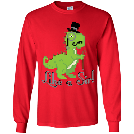 T-Shirts Red / YS LikeASir T-Rex Youth Long Sleeve T-Shirt