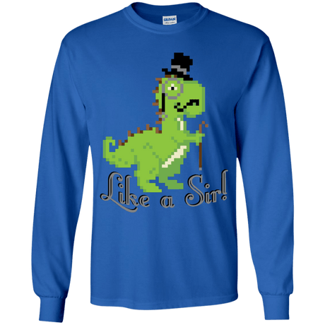 T-Shirts Royal / YS LikeASir T-Rex Youth Long Sleeve T-Shirt