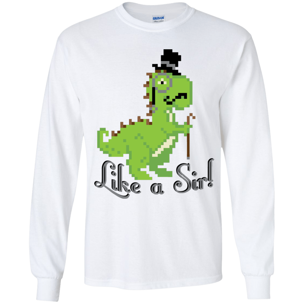 T-Shirts White / YS LikeASir T-Rex Youth Long Sleeve T-Shirt