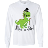 T-Shirts White / YS LikeASir T-Rex Youth Long Sleeve T-Shirt