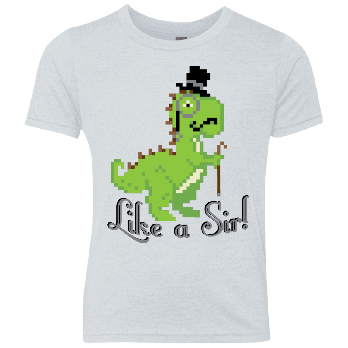 T-Shirts Heather White / YXS LikeASir T-Rex Youth Triblend T-Shirt
