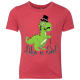T-Shirts Vintage Red / YXS LikeASir T-Rex Youth Triblend T-Shirt