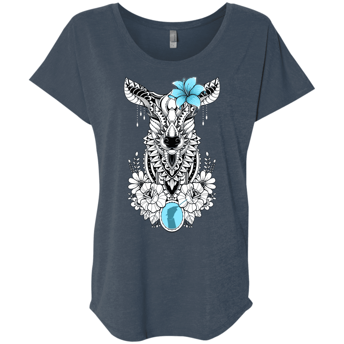 T-Shirts Indigo / X-Small Lily Triblend Dolman Sleeve