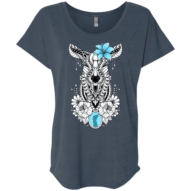 T-Shirts Indigo / X-Small Lily Triblend Dolman Sleeve