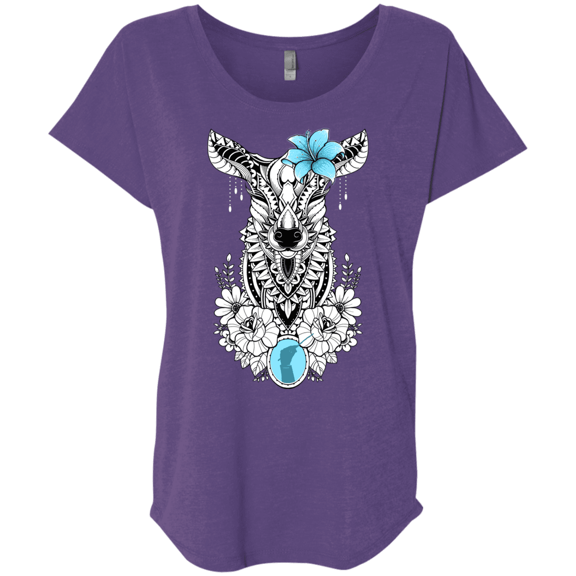 T-Shirts Purple Rush / X-Small Lily Triblend Dolman Sleeve