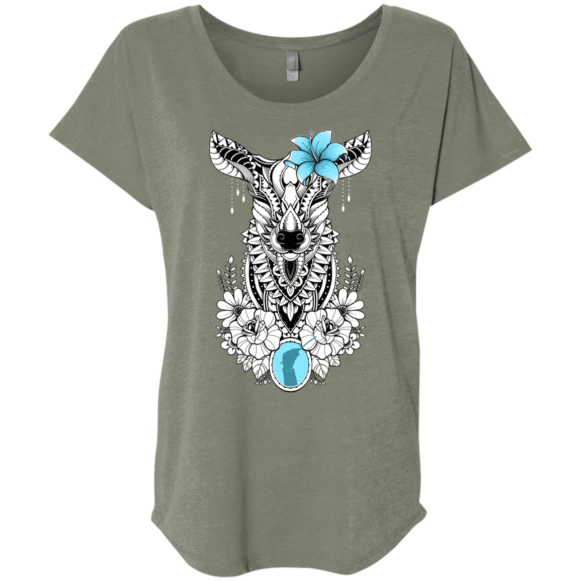 T-Shirts Venetian Grey / X-Small Lily Triblend Dolman Sleeve