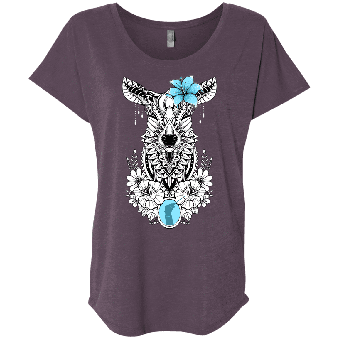 T-Shirts Vintage Purple / X-Small Lily Triblend Dolman Sleeve