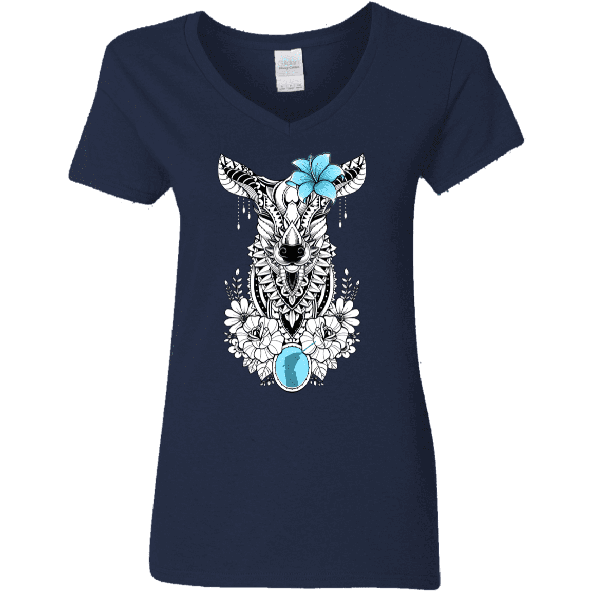 T-Shirts Navy / S Lily Women's V-Neck T-Shirt