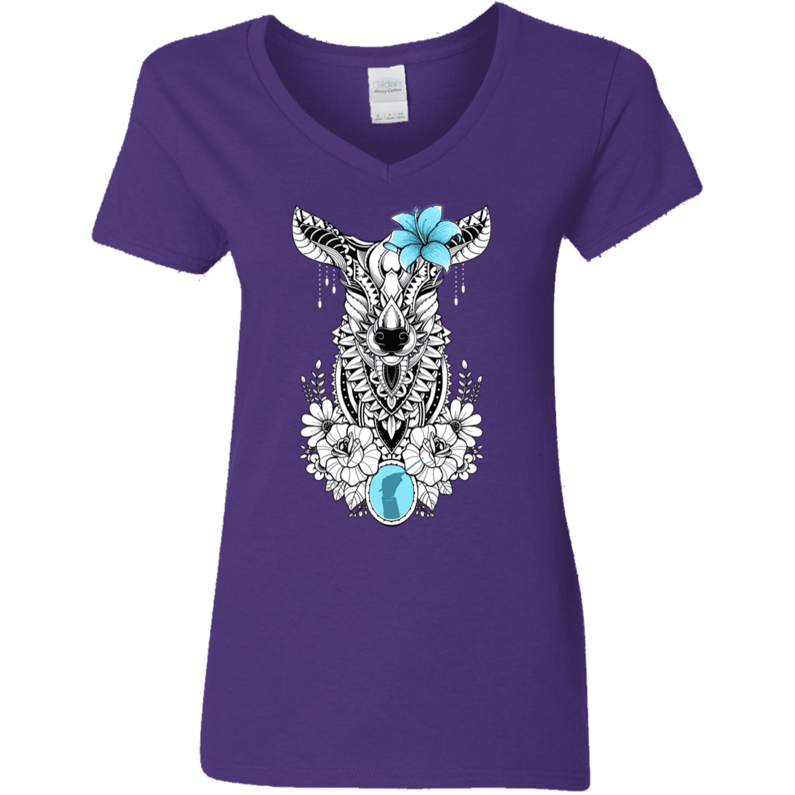 T-Shirts Purple / S Lily Women's V-Neck T-Shirt