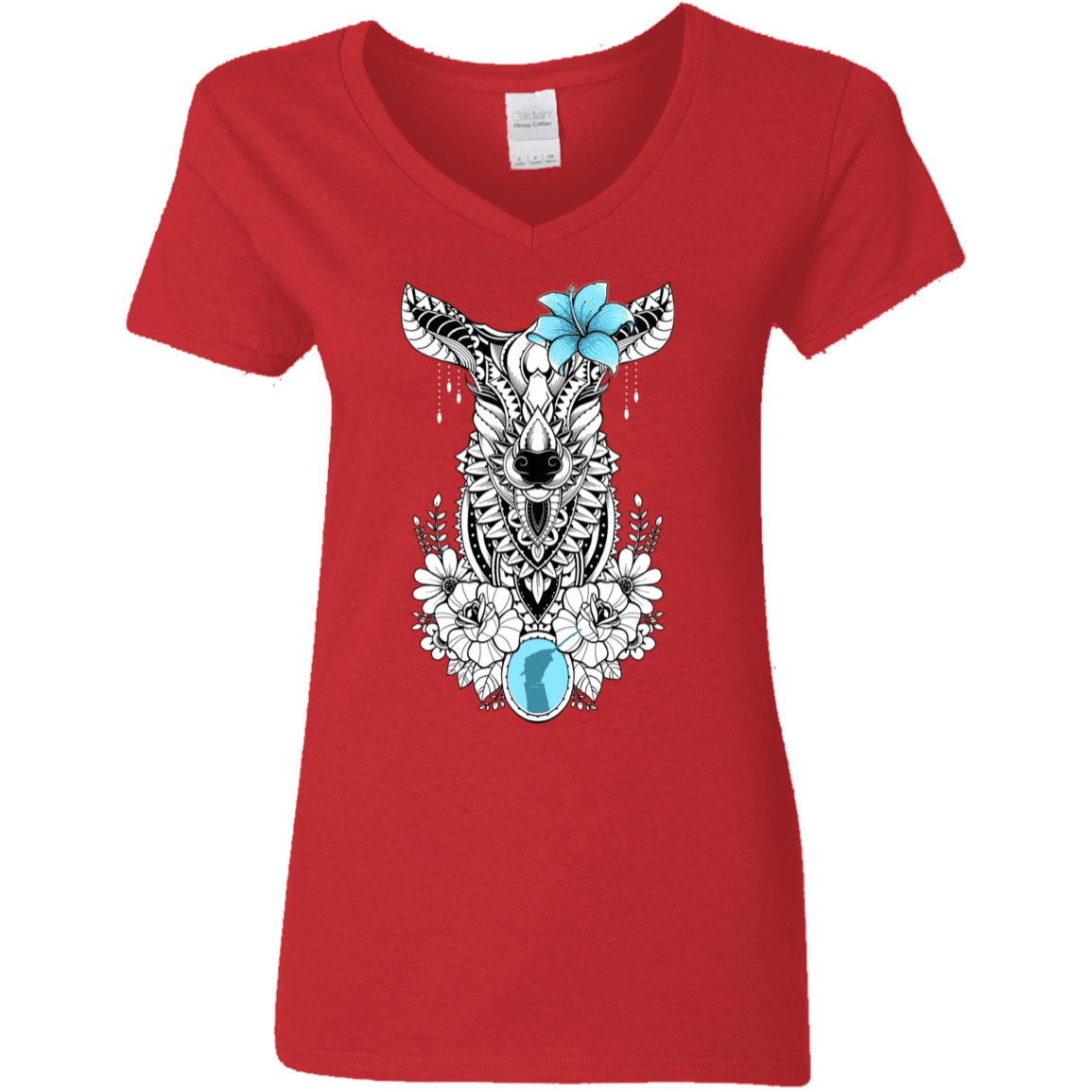 T-Shirts Red / S Lily Women's V-Neck T-Shirt