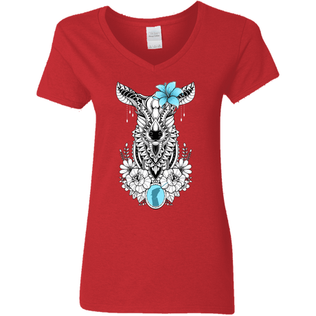 T-Shirts Red / S Lily Women's V-Neck T-Shirt