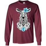 T-Shirts Maroon / YS Lily Youth Long Sleeve T-Shirt