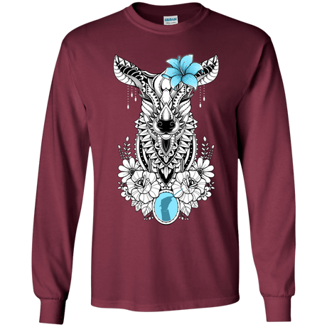 T-Shirts Maroon / YS Lily Youth Long Sleeve T-Shirt