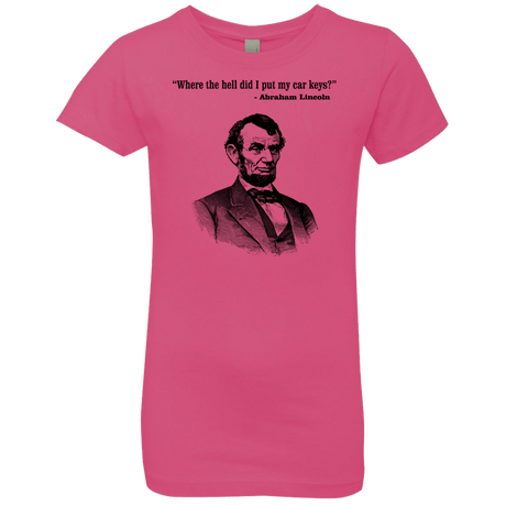 T-Shirts Hot Pink / YXS Lincoln car keys Girls Premium T-Shirt