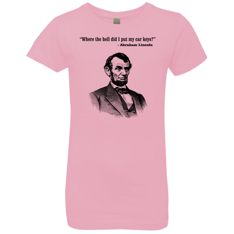 T-Shirts Light Pink / YXS Lincoln car keys Girls Premium T-Shirt