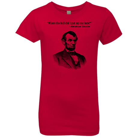 T-Shirts Red / YXS Lincoln car keys Girls Premium T-Shirt