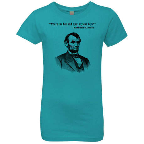 T-Shirts Tahiti Blue / YXS Lincoln car keys Girls Premium T-Shirt