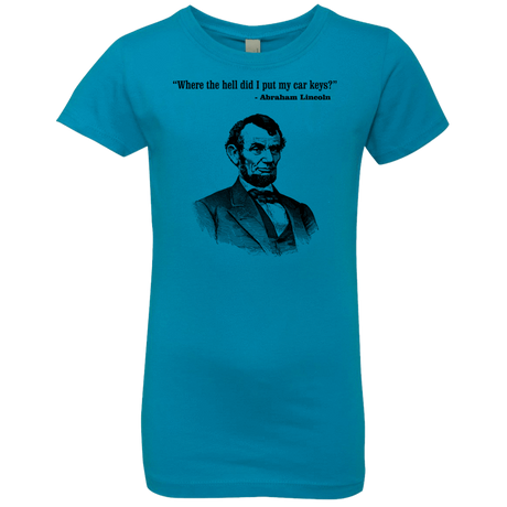 T-Shirts Turquoise / YXS Lincoln car keys Girls Premium T-Shirt