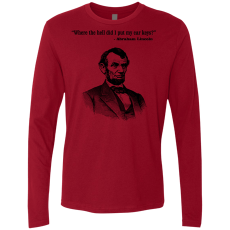 T-Shirts Cardinal / Small Lincoln car keys Men's Premium Long Sleeve