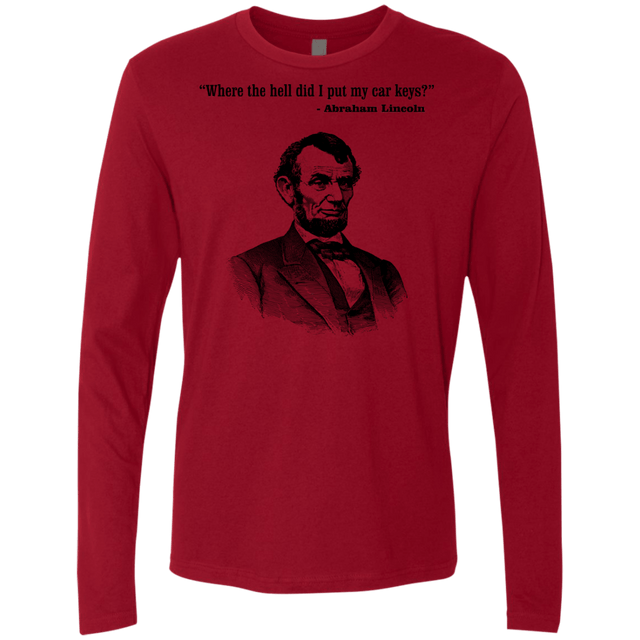 T-Shirts Cardinal / Small Lincoln car keys Men's Premium Long Sleeve