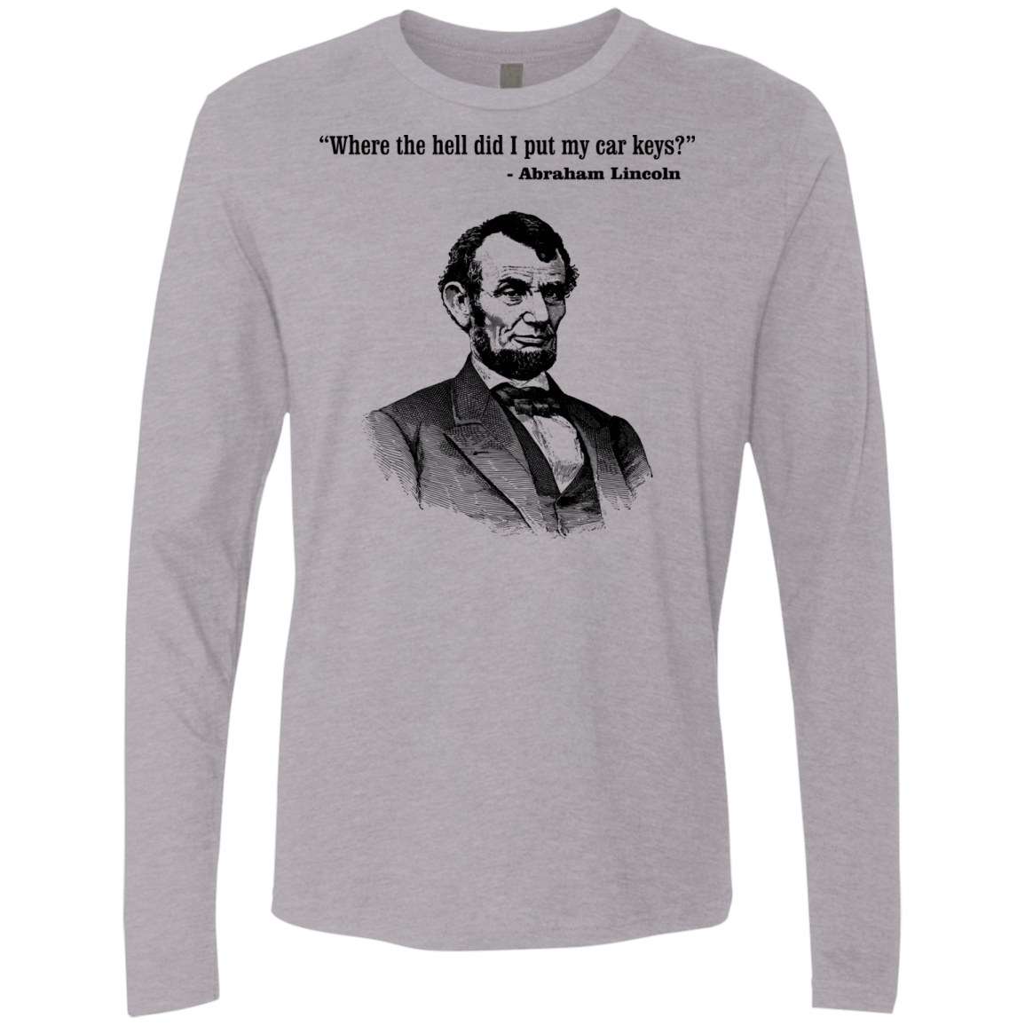 T-Shirts Heather Grey / Small Lincoln car keys Men's Premium Long Sleeve
