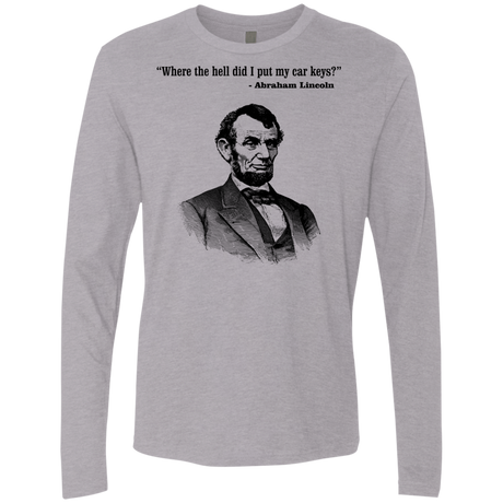 T-Shirts Heather Grey / Small Lincoln car keys Men's Premium Long Sleeve