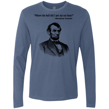 T-Shirts Indigo / Small Lincoln car keys Men's Premium Long Sleeve