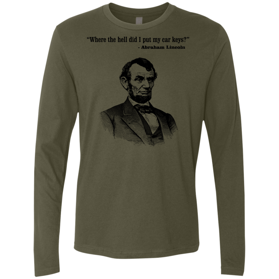 T-Shirts Military Green / Small Lincoln car keys Men's Premium Long Sleeve