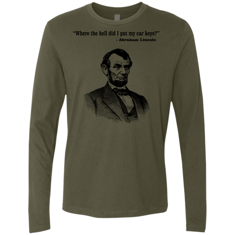 T-Shirts Military Green / Small Lincoln car keys Men's Premium Long Sleeve